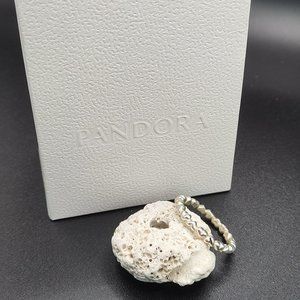 Retired Pandora Forever Love sterling silver ring